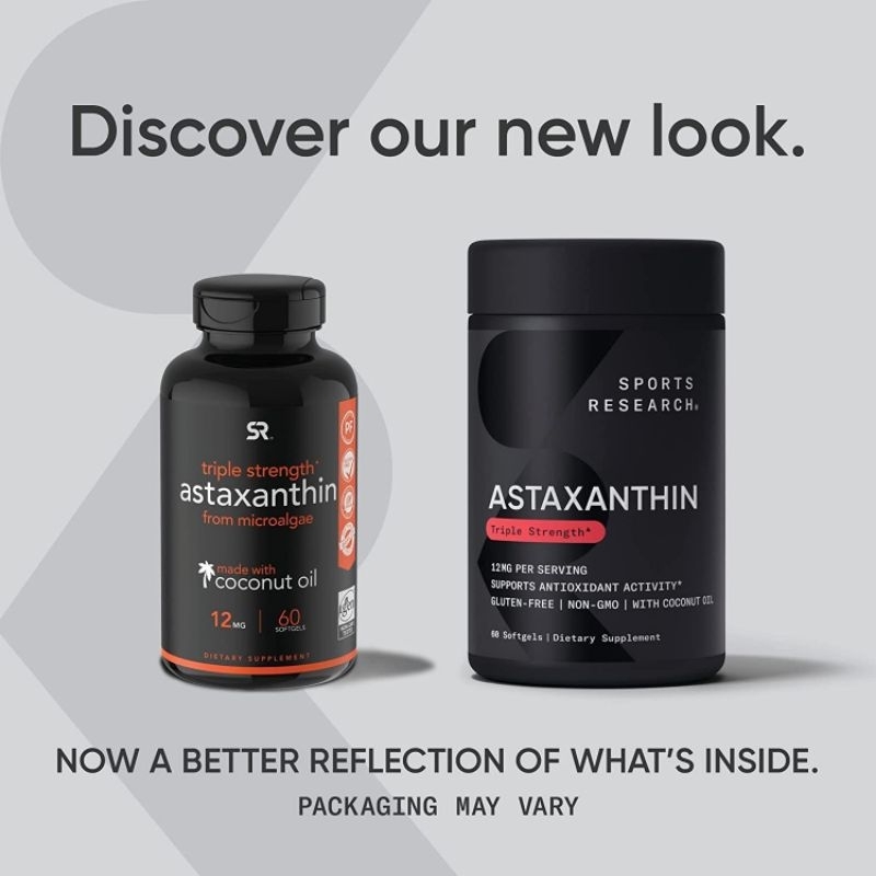 Suplemen Astaxanthin - Triple Strength - Sports Research - 12Mg