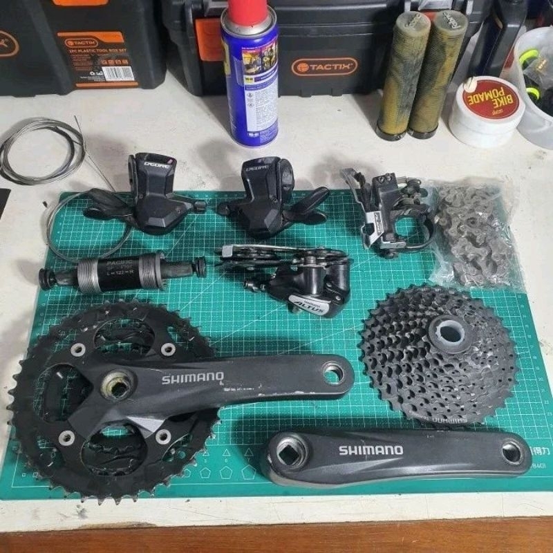 Groupset Shimano Deore M590 3x9 Speed MTB Commuting Hybrid Bekas