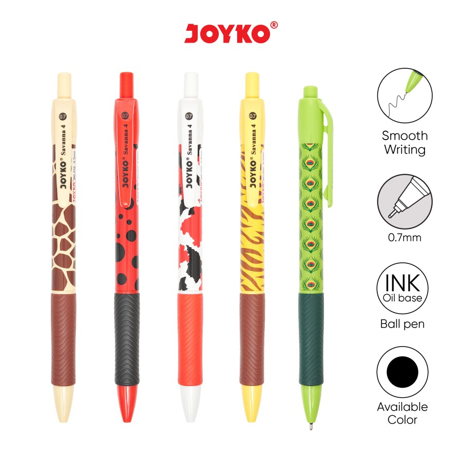 

Joyko savanna 4 BP-232 Pulpen warna HITAM [ 1 PCS ]