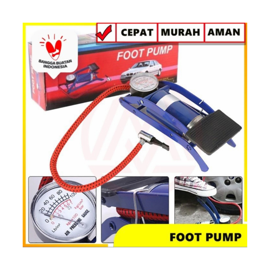 foot pump - speed mini foot pum portable - pompa injak mini