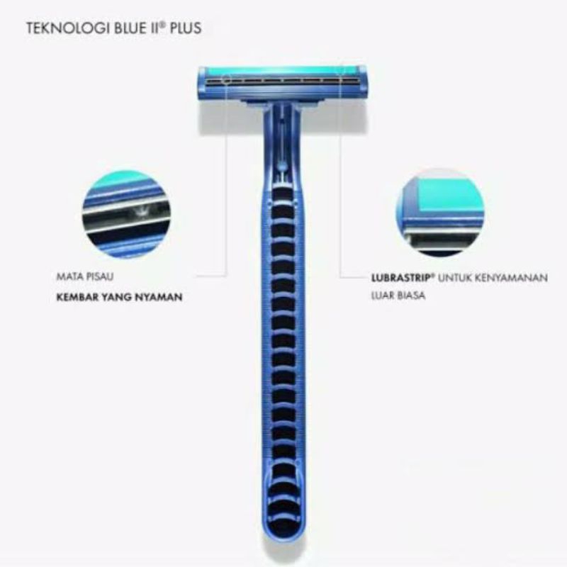 Alat Cukur Kumis dan Jenggot BIRU 2 Mata Pisau / Cukuran