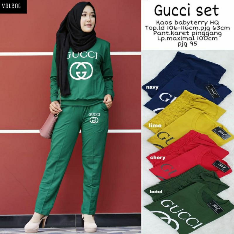 GUCCI SET / KAOS BABYTERRY // BALENT HIJAB