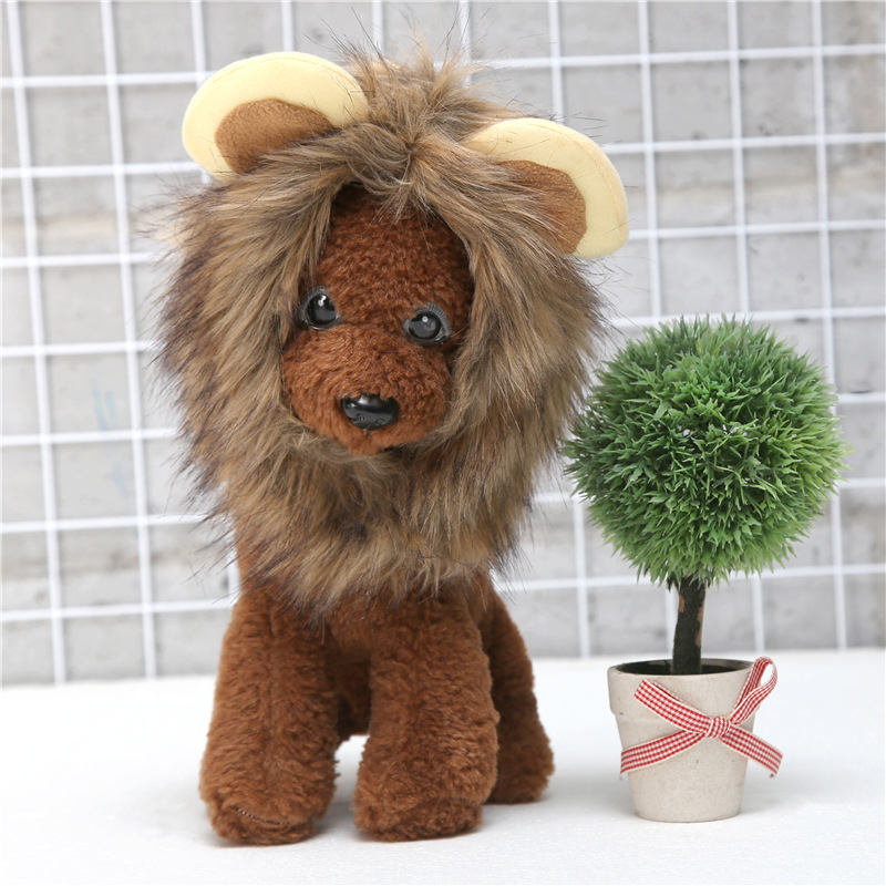 SINGA WIG - Topi Kucing Anjing Kostum Baju Rambut Singa