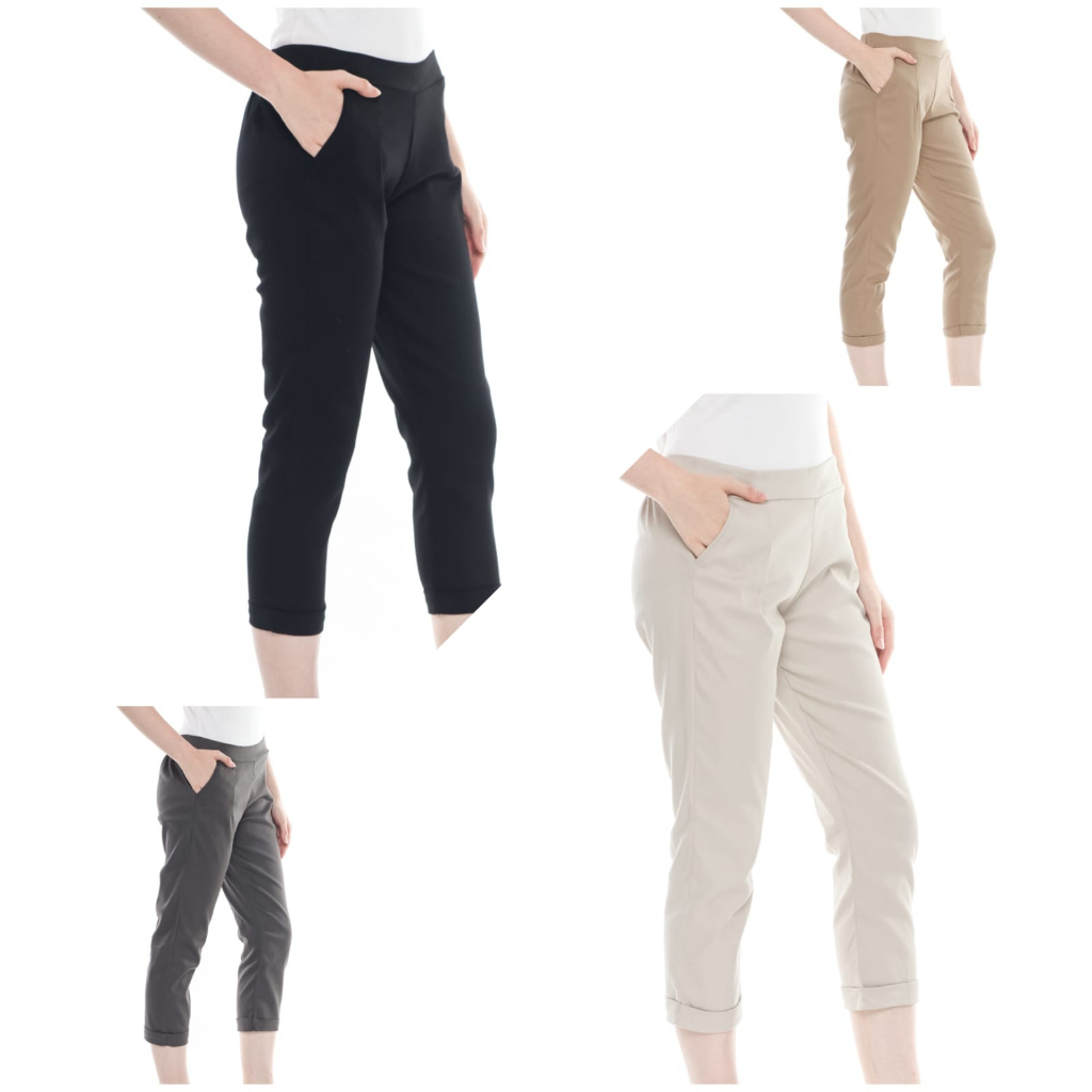 CELANA WANITA 7/9 PANTS KATUN TWILL STRECH PREMIUM GIO BAGGYPANT