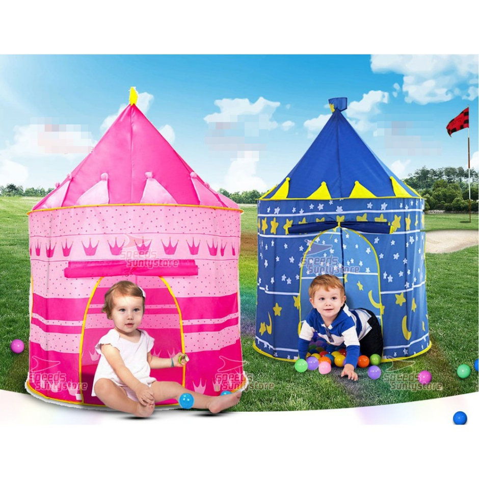 tenda anak kerucut - speed tenda anak model castle - tenda anak motif