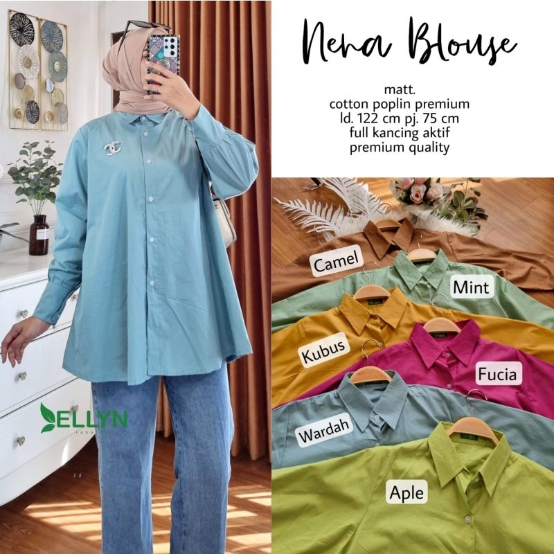 NENNA BLOUSE OVERSIZED | ATASAN WANITA | HEM JUMBO