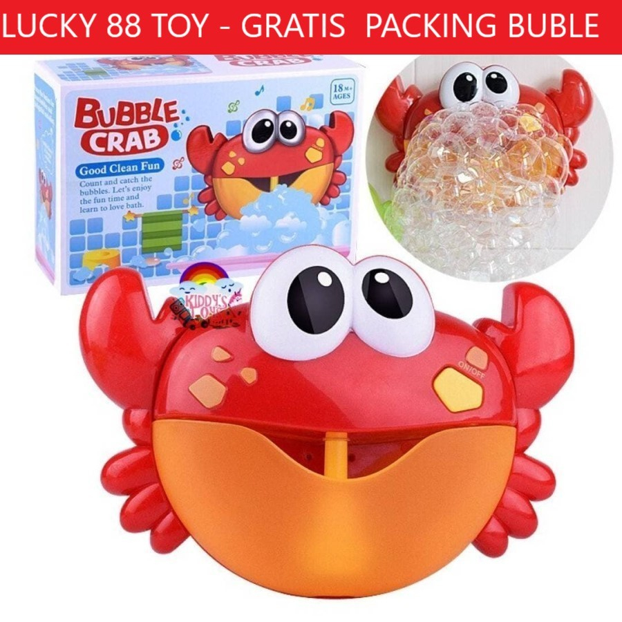 Mainan Mandi Anak Bubble Crab Music Alat Pembuat Busa Besar  Mainan Gelembung Balon Sabun