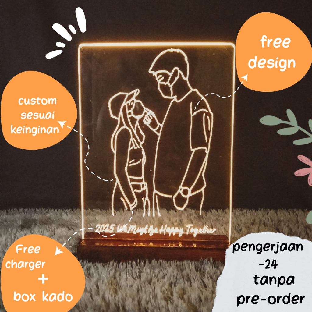 

LED ACRYLIC CUSTOM / LED AKRILIK CUSTOM / KADO WISUDA / KADO ULANG TAHUN/ GIFTBOX UNIK/ KADO CUSTOM/ KADO MURAH/ KADO CEWE/ KADO COWO