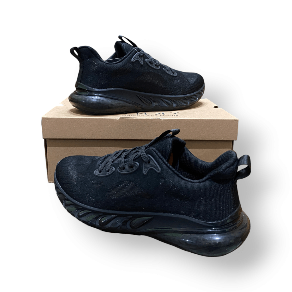 KANKY HIRO KEIJI V2 All Black Original - Sepatu Sneakers Casual Sport Sekolah Pria Dewasa Full Black