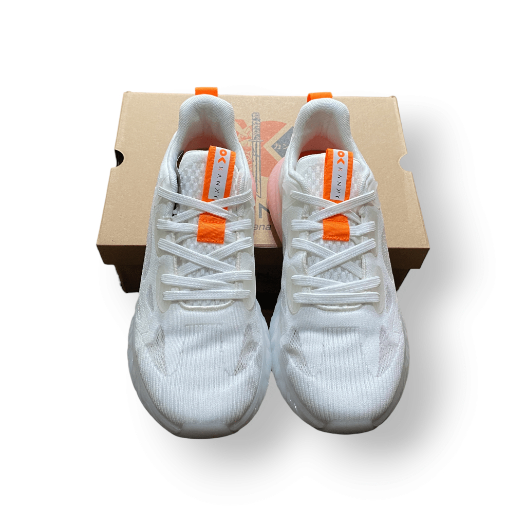 KANKY HIRO KEIJI White Orange Original - Sepatu Sneakers Casual Sport Sekolah Pria Dewasa Putih