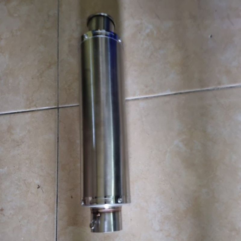 selencer knalpot polos oval bulat