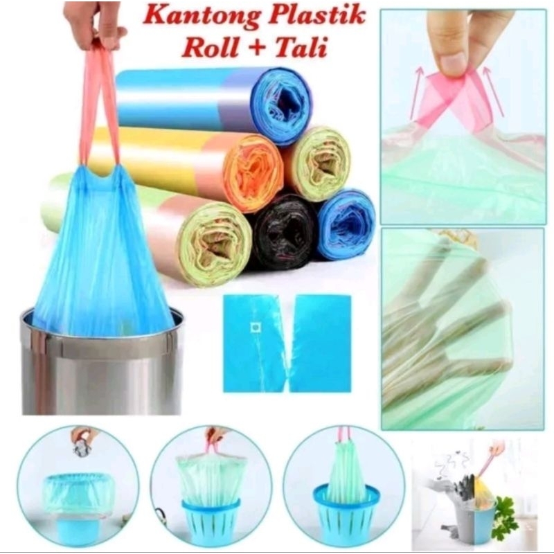 KANTONG PLASTI ROLL+ TALI / PLASTIK SAMPAH