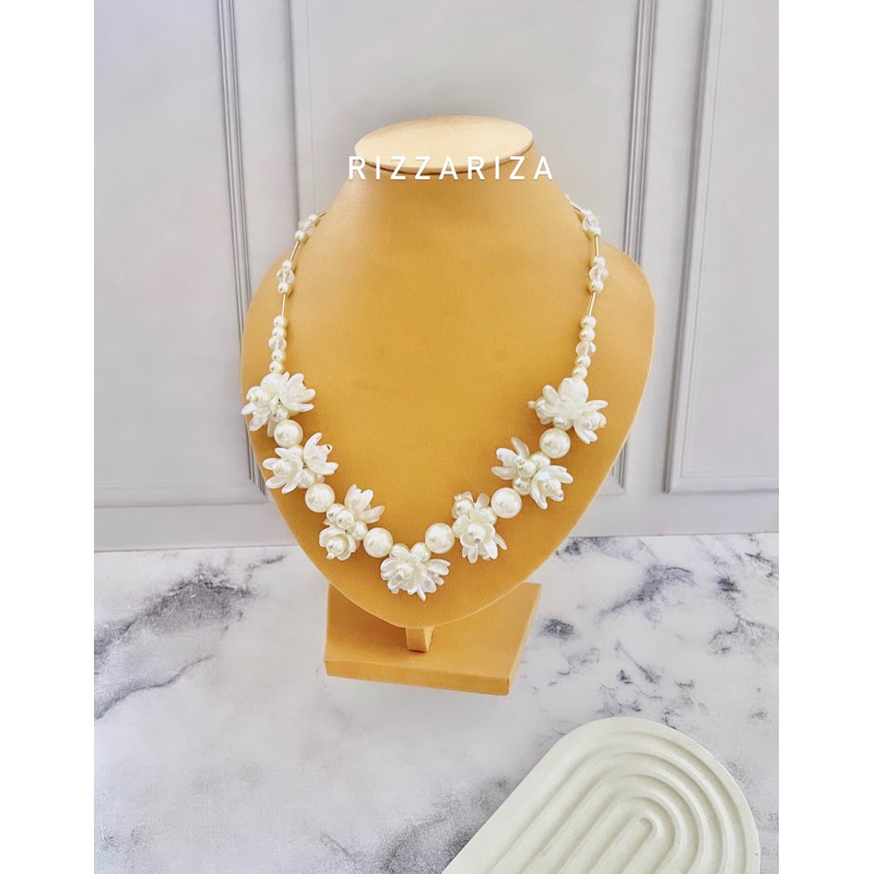 Kalung Putih Mutiara / Kalung Viral / Neckle / Kalung