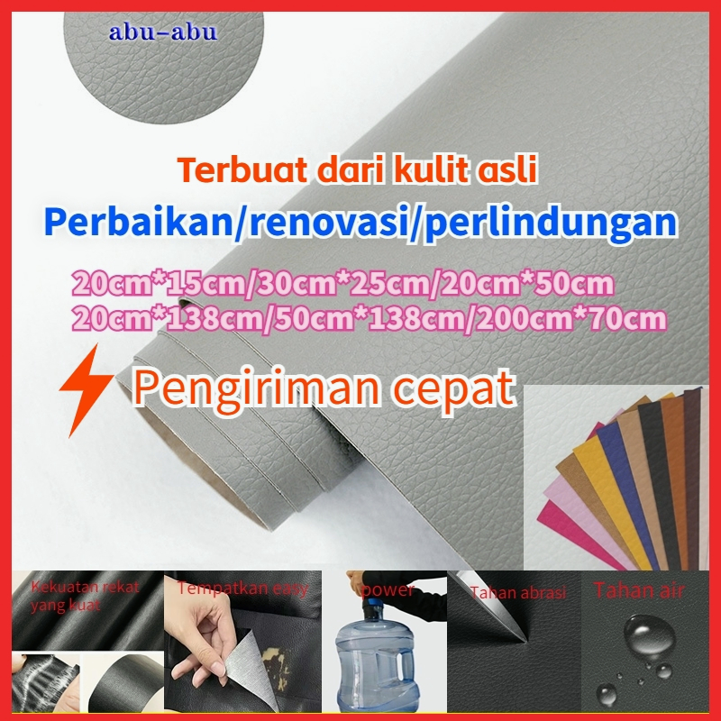 (Sedikit berputar) abu-abu Terbuat dari kulit asli Sticker Kulit Sofa Leather Repair Sticker Cover P