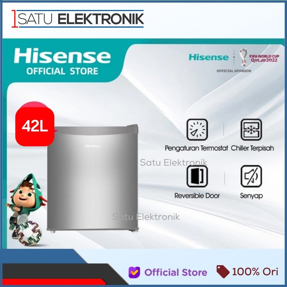 Hisense RR58 Kulkas 1 Pintu Mini Bar Portable RR58D4IGN RR68