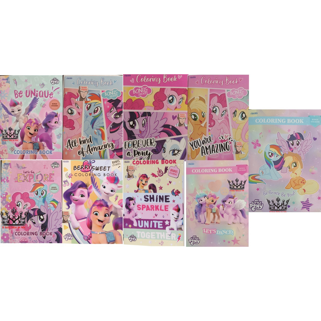 Buku Mewarnai / Coloring My Little Pony + Bonus Stiker