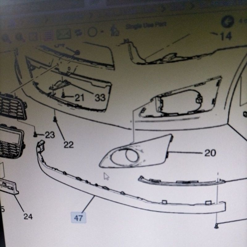 karet bawah bemper Chevrolet Aveo Sonic all/list bemper depan bawah Aveo lidah bemper Aveo Sonic