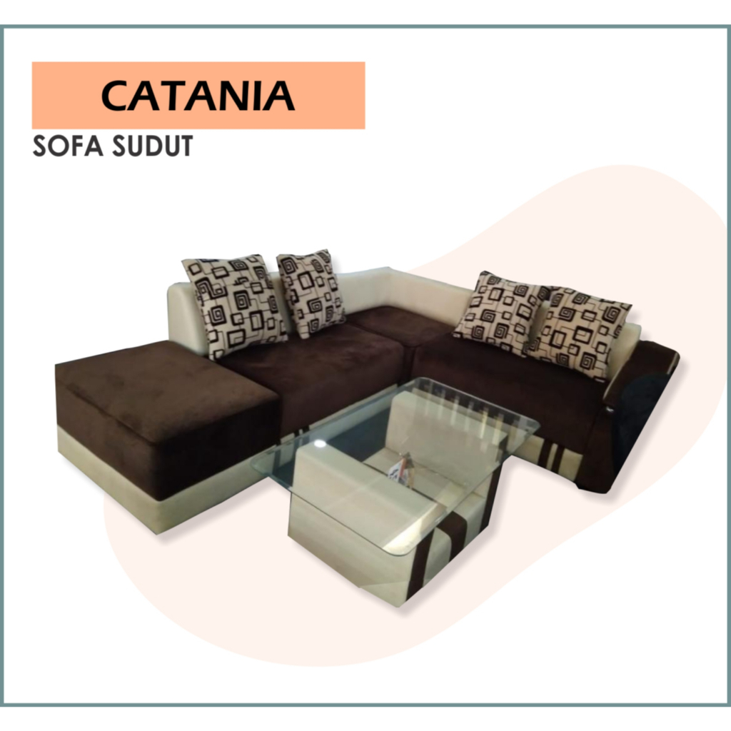 SOFA SUDUT CATANIA / SOFA SUDUT L MINIMALIS MURAH BERGARANSI