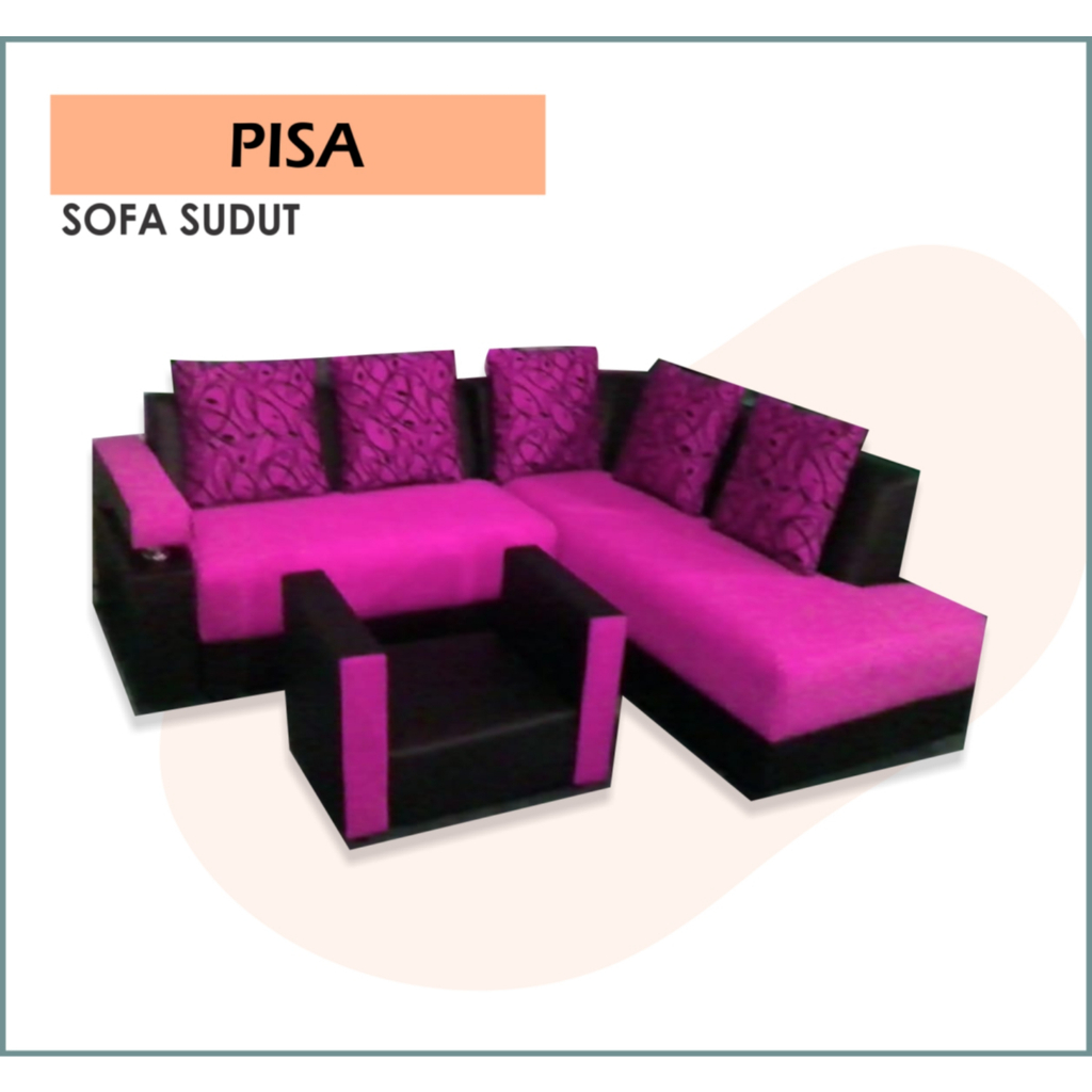 SOFA SUDUT PISA / SOFA SUDUT L MINIMALIS MURAH BERGARANSI
