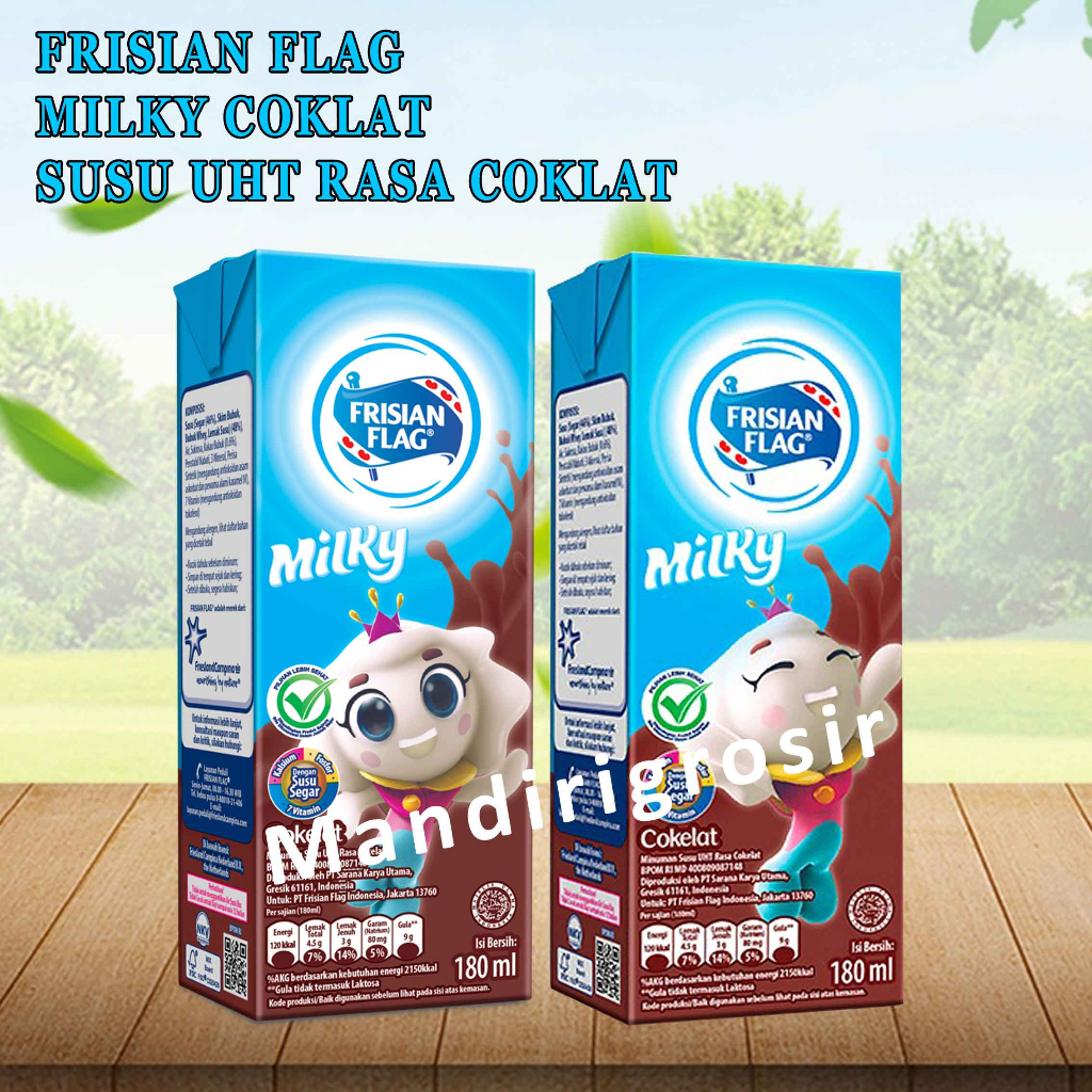 Milky* Frisian Flag* Susu Coklat* 180ml