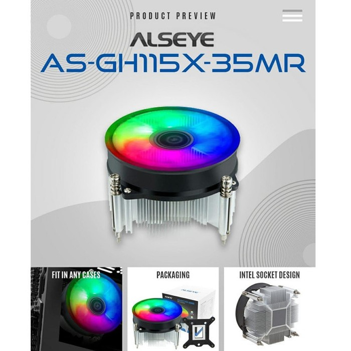 CPU COOLER ALSEYE AS-GHAM4-30MR AUTO RGB - FAN PROCESSOR AMD