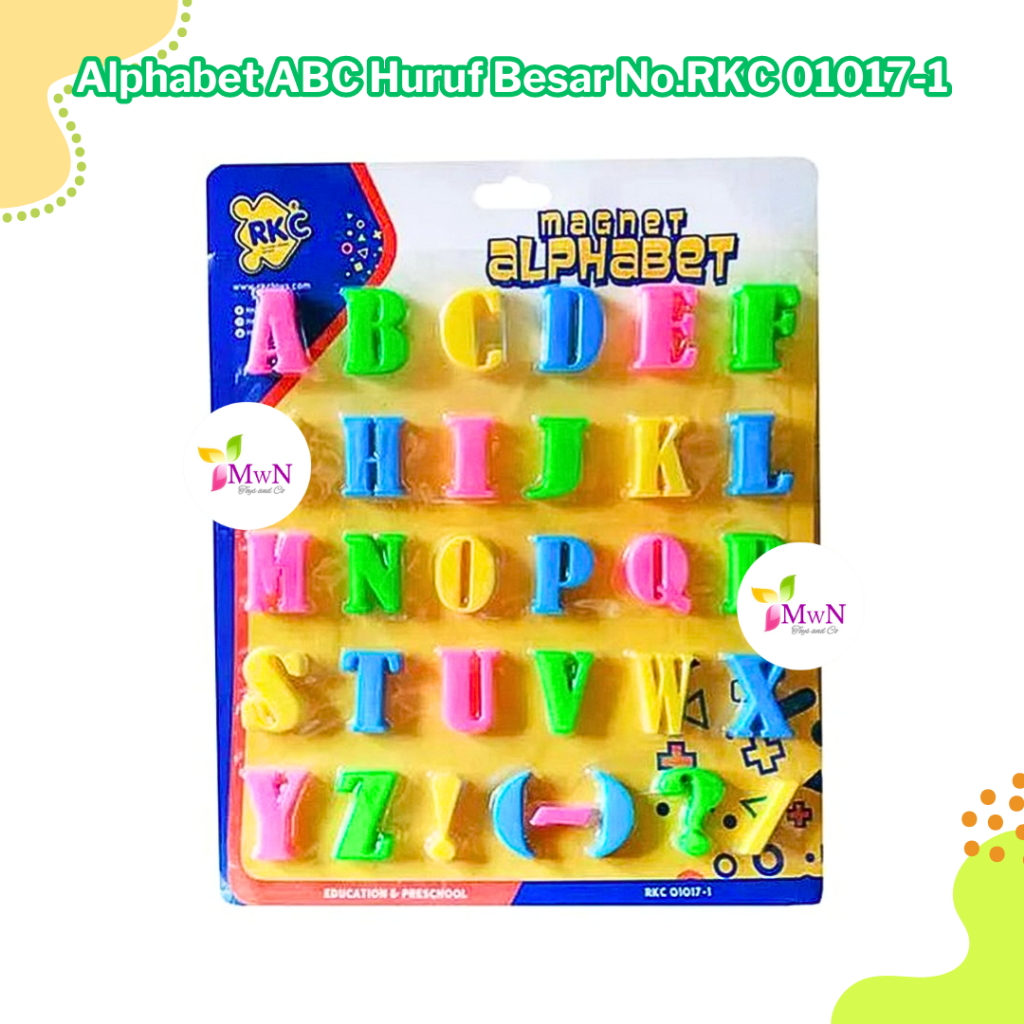 mwn.toys Magnet Alphabet ABC Huruf Besar No.RKC 01017-1