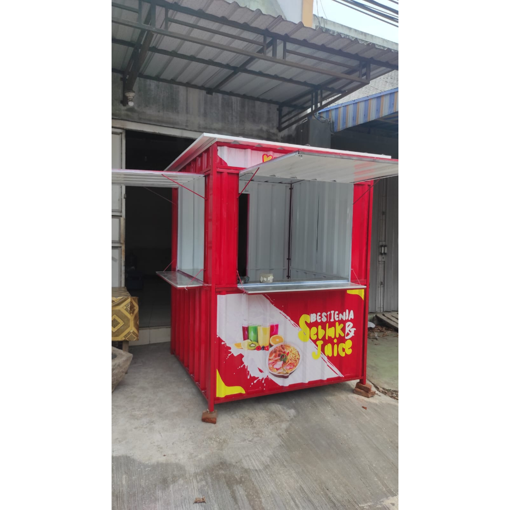Booth Jualan Makanan Minuman / Booth Portable / Gerobak Lipat / Booth Lipat