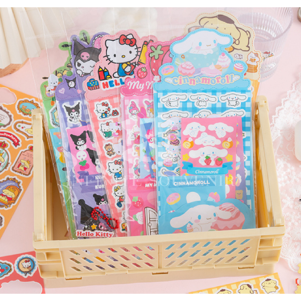 Sticker SANRIO DIY / Sticker Tumblr / Notebook / Hiasan Buku / Photocard / Gantungan Akrilik / Gelas / Sticker Tempelan Bahan PVC Serbaguna Waterproof / Sticker Laptop Lucu Karakter Hello Kitty / Pochacco / Kuromi / My Melody / Pompompurin / Cinnamorol