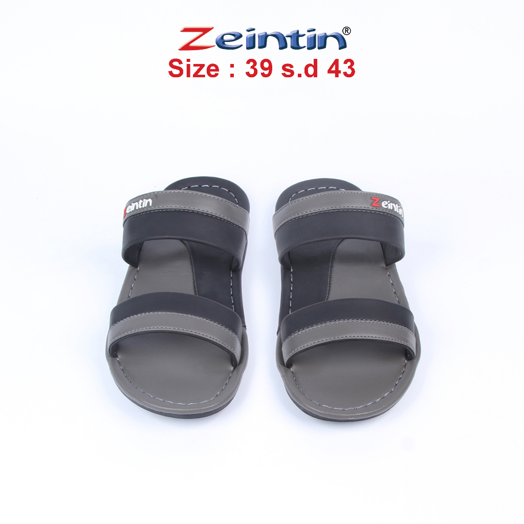 Zeintin - Sandal Pria Kulit Sintetis Sandal Selop Pria Sendal Pria Kekinian Lentur Terbaru Zeintin KK