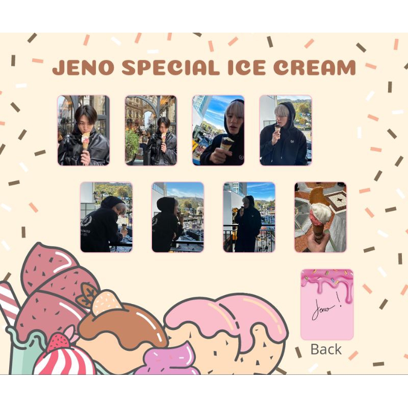 jeno photocard special milan ice cream / photocard ice cream