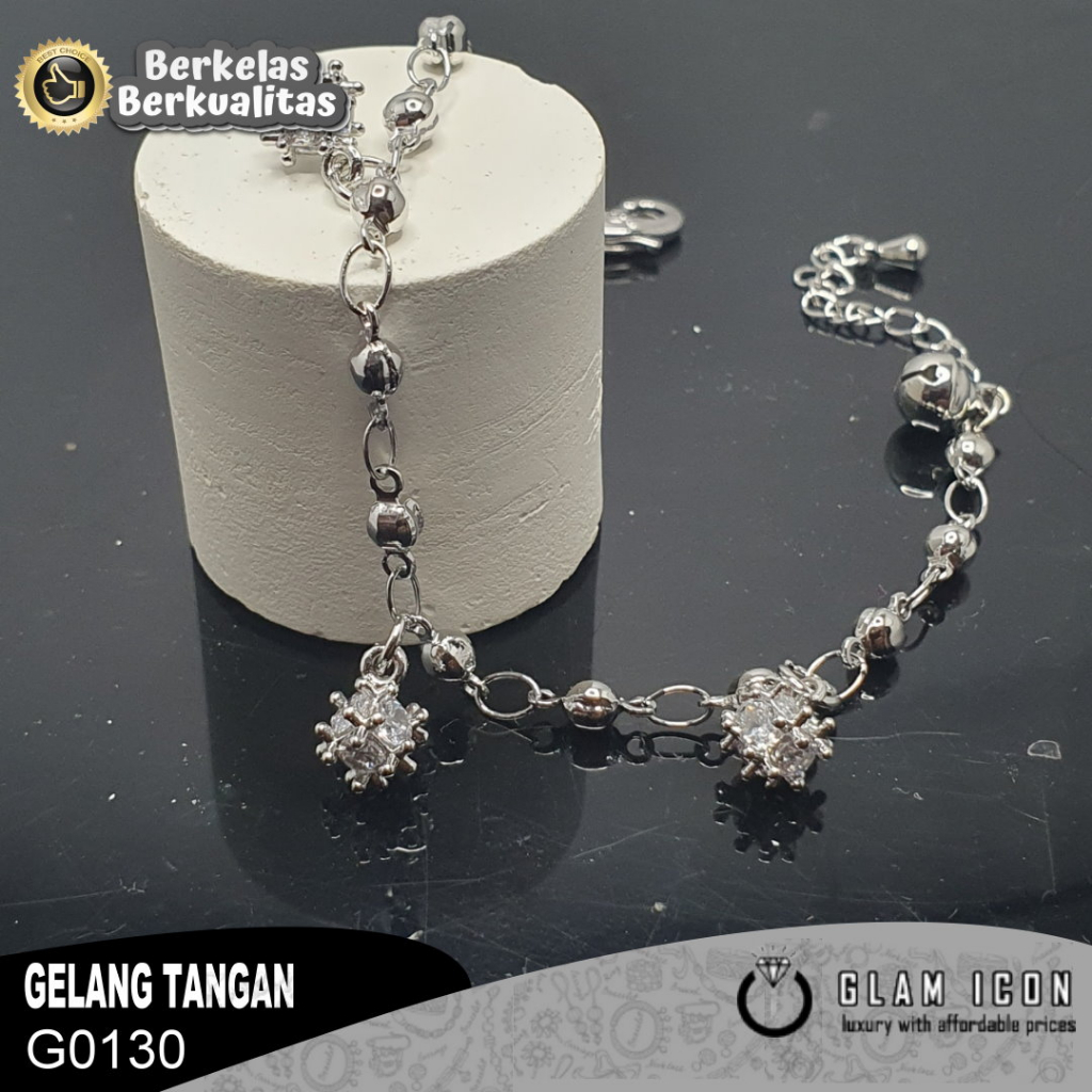 Gelang rantai motif Bandul dadu mata G0130 GRS