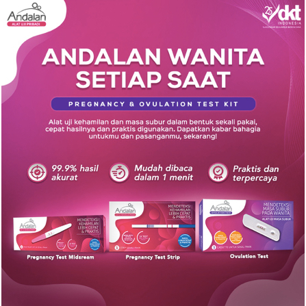 [PRIVASI AMAN] Andalan Pregnancy Test Pack (Uji Kehamilan) | Ovulation Test Kit (Tes Kesuburan)