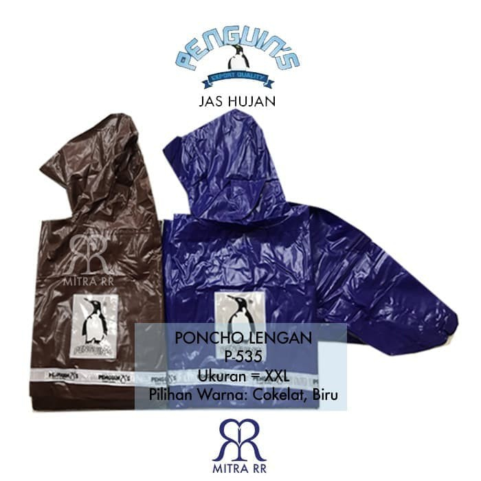 Jas Hujan Penguins P-535 Poncho Lengan Kelelawar