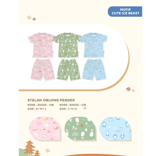 FLUFFY SETELAN MOTIF CUTE ICE BEAST / SETELAN BAYI DAN ANAK