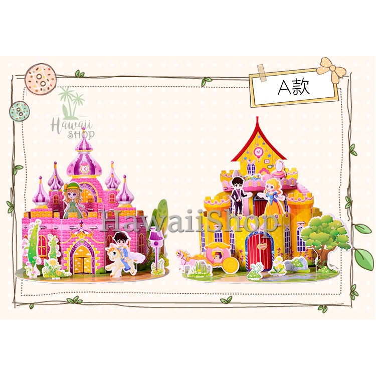 Puzzle 3D DIY Bahan Foam model PRINCESS BABY mainan edukasi anak ( kado &amp; pajangan )