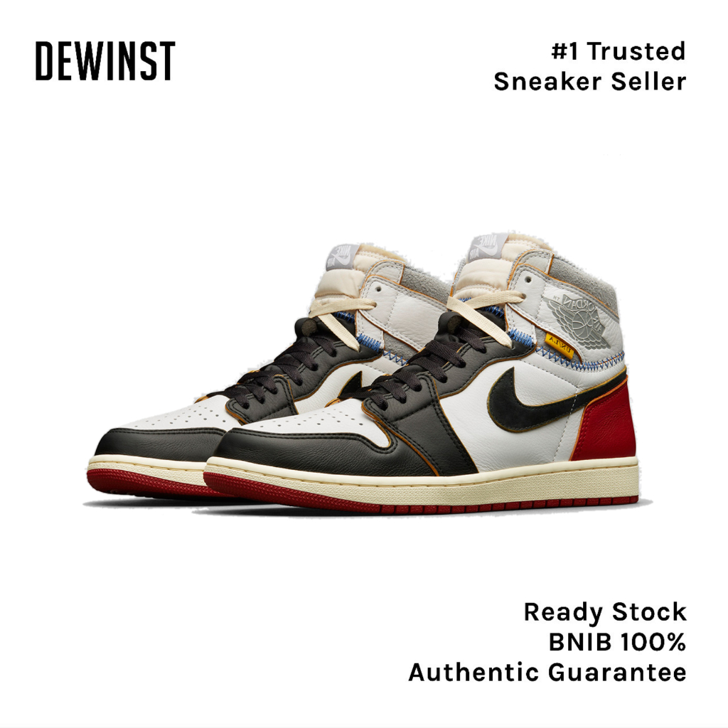 AIR JORDAN 1 RETRO HIGH X Union LA "Black Toe"  BNIB RESMI ORIGINAL
