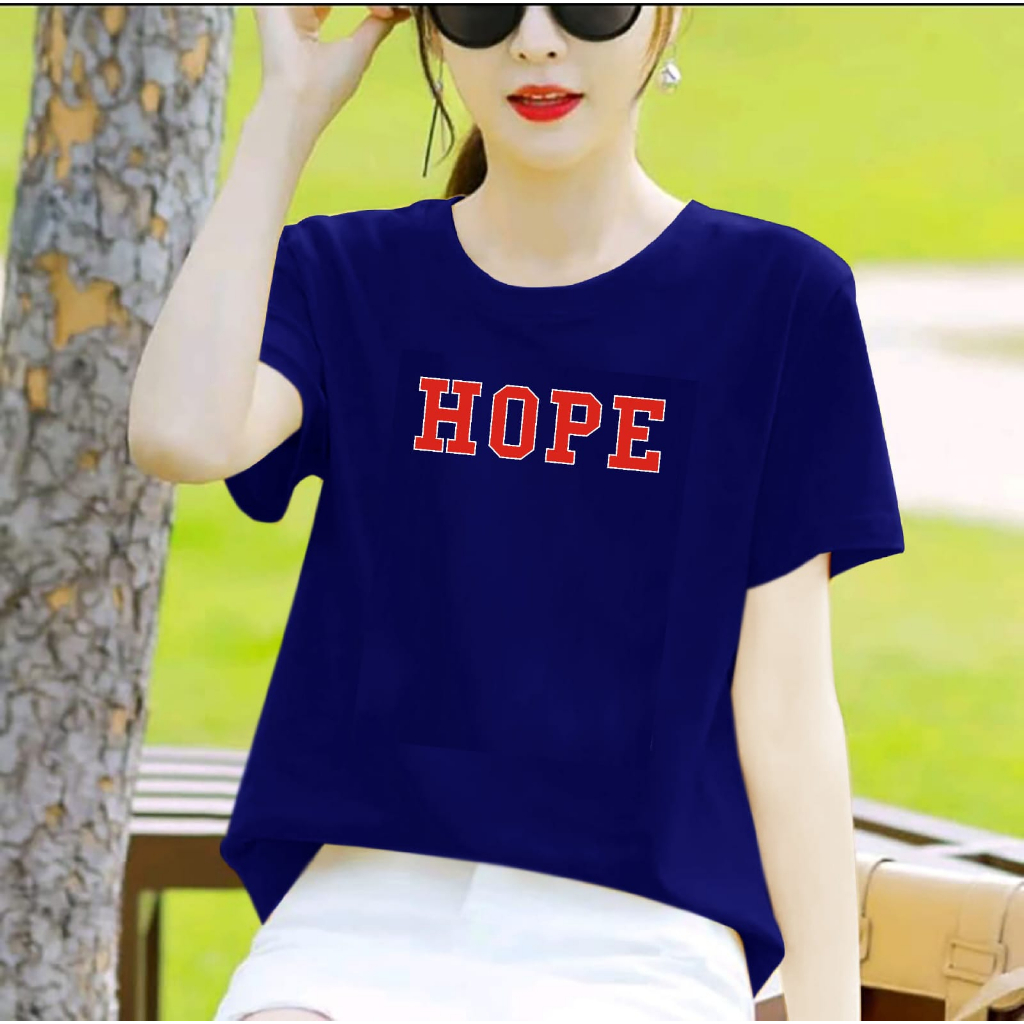 BISA COD_BAJU TRENDY HOPE GIRL PENDEK TERBARU-KAOS DISTRO CEWEK KEREN LENGAN PENDEK MASA KINI DAN TERLARIS