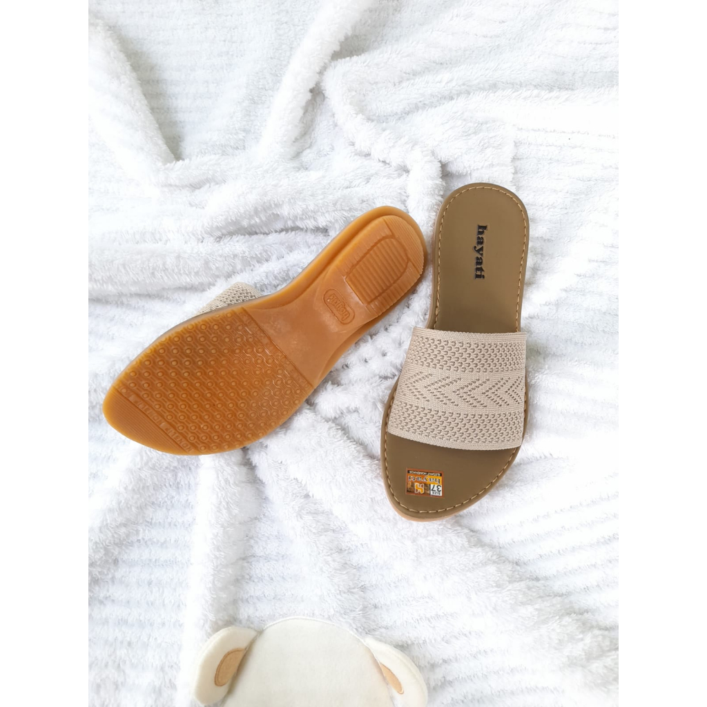 Sandal Wanita Hayati GRATIS ONGKIR sol karet mentah Anti Slip produksi tasik termurah