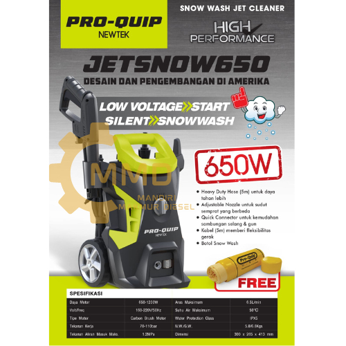 Alat Cuci Mobil Jet Cleaner Pro Quip Jetsnow 650 / Mesin Cuci Salju Steam Motor Proquip JETSNOW650