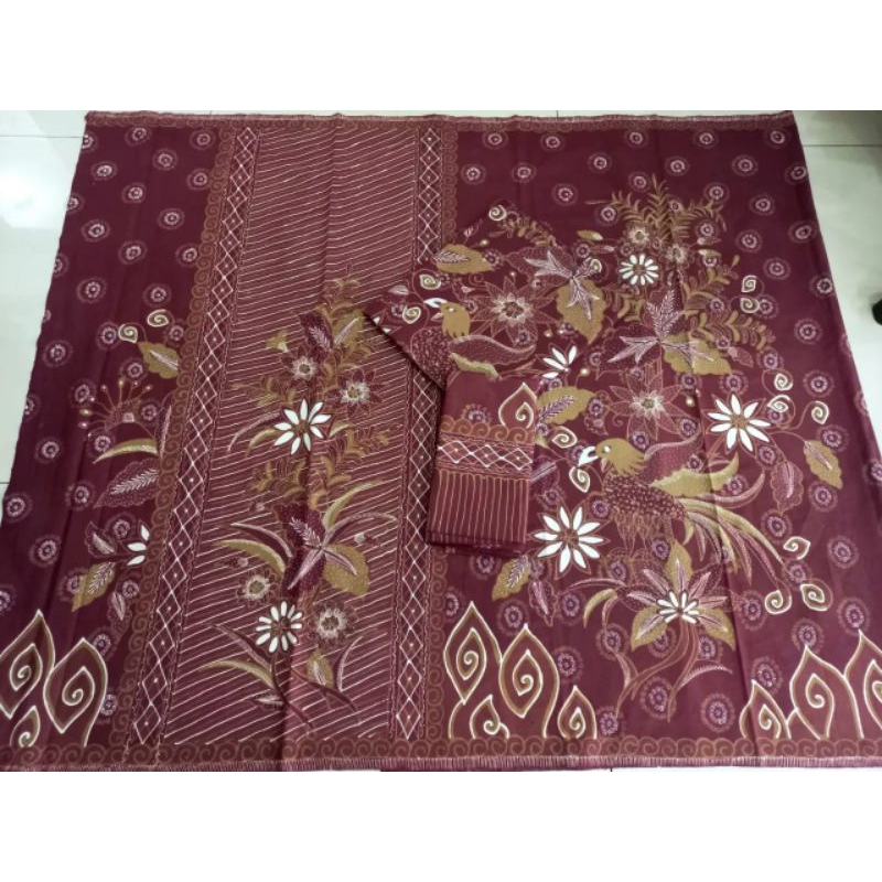 Kain batik sarimbit couple batik fariza cirebon katun tulis set ibu bapak mewah dan murah