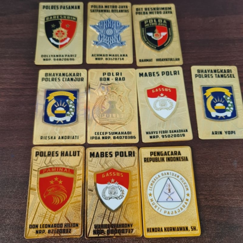 

plat id card peneng logo custom POLRI TNI POLDA KEJAKSAAN INSTANSI