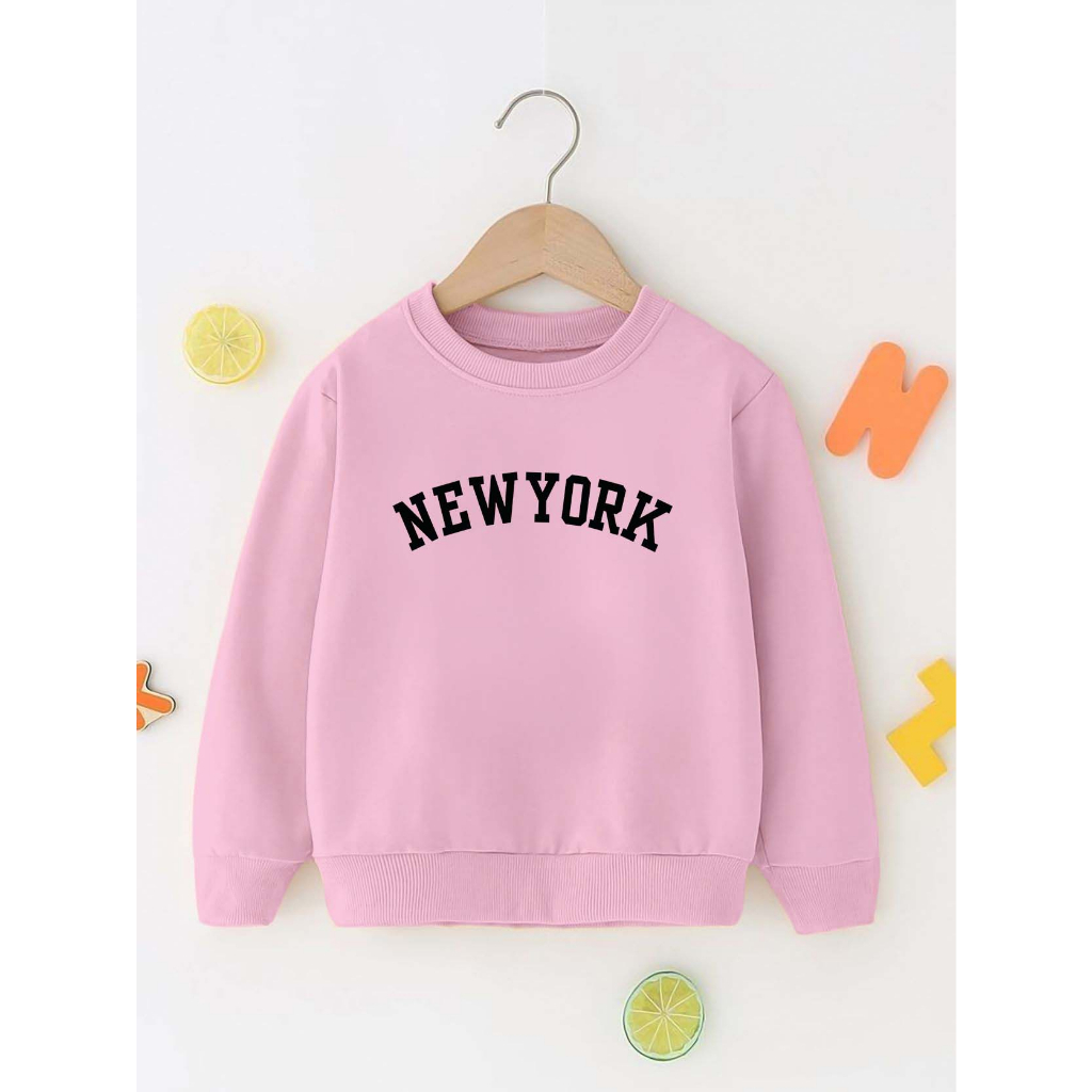 sweater anak perempuan usia 2 - 12 tahun jaket crewneck cewek distro