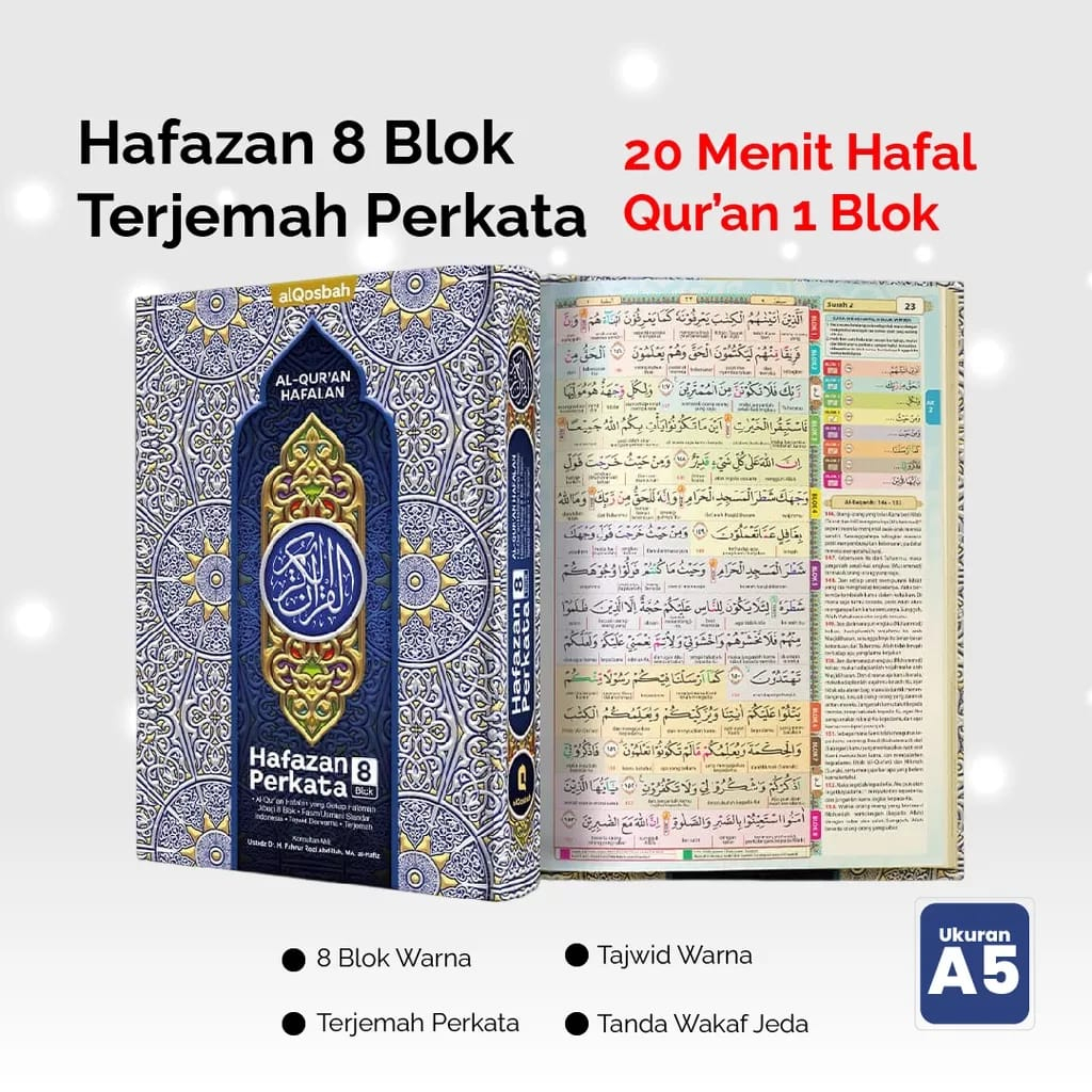 HAFAZAN 8 BLOK PERKATA AL QURAN HAFALAN A5 - AlQosbah