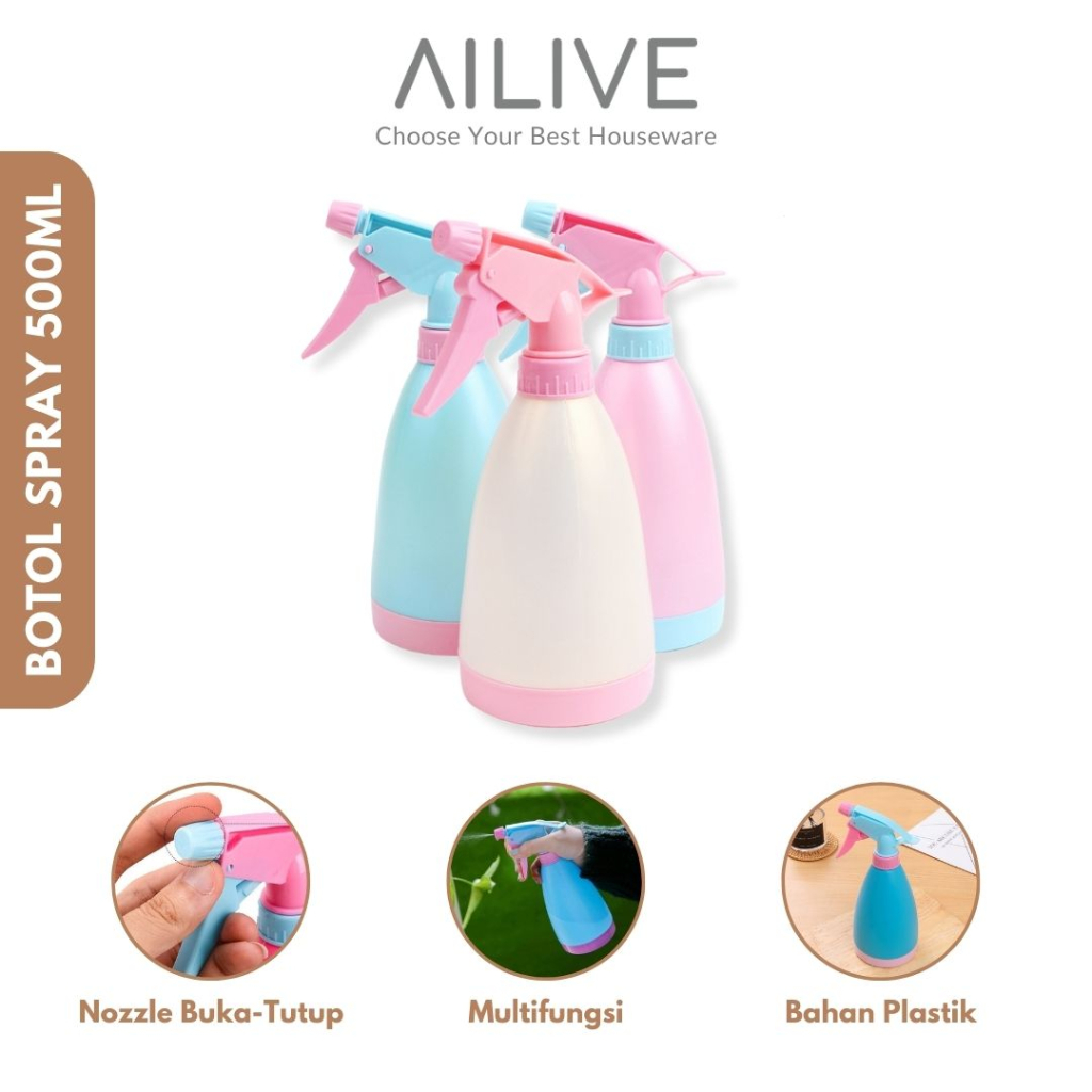 Botol Spray Plastik Semprot Air Tanaman Hias Serbaguna 400 ml Multifungsi Disinfektan Spray Bottle