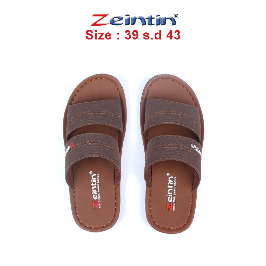 Zeintin - Sandal Pria Kulit Sintetis Sandal Selop  Pria Sendal Slide Pria Sandal Pria Terbaru Zeintin NT