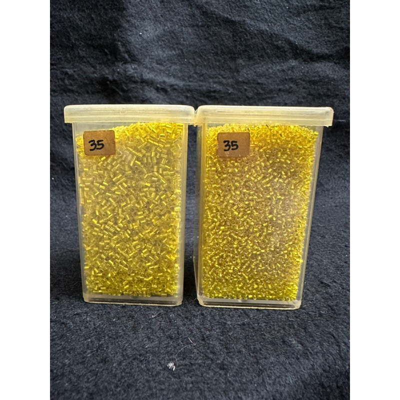 1/2 ons atau 50 gram payet jepang MGB kuning lemon kode 35