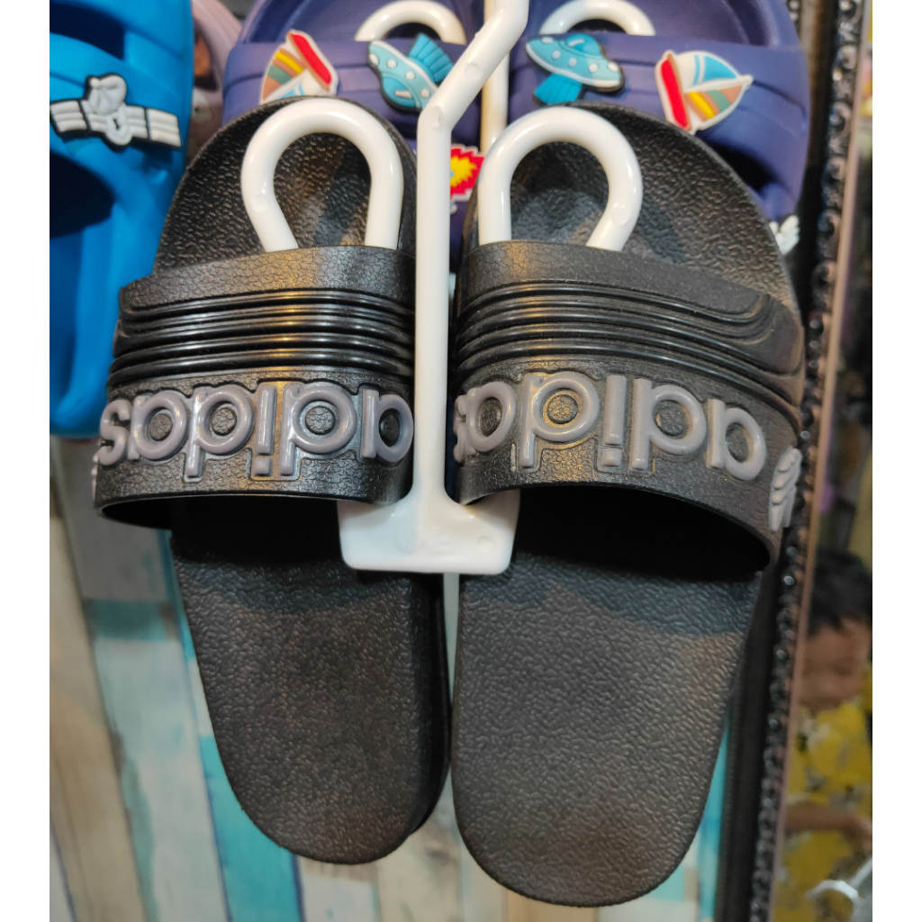 Belta Gallery Sandal Anak Lelaki Slip On Sendal Selop Adiddas Hitam Casual  Kekinian Trend Terlaris