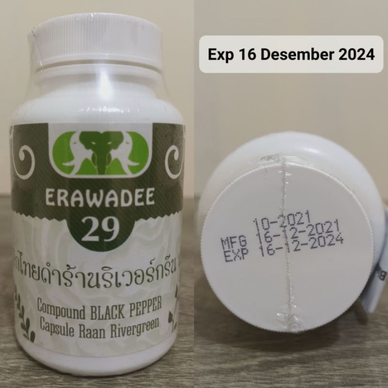 Erawadee 29 Prik Thai Dam ( Pembakaran Lemak ) untuk Diet Original Thailand