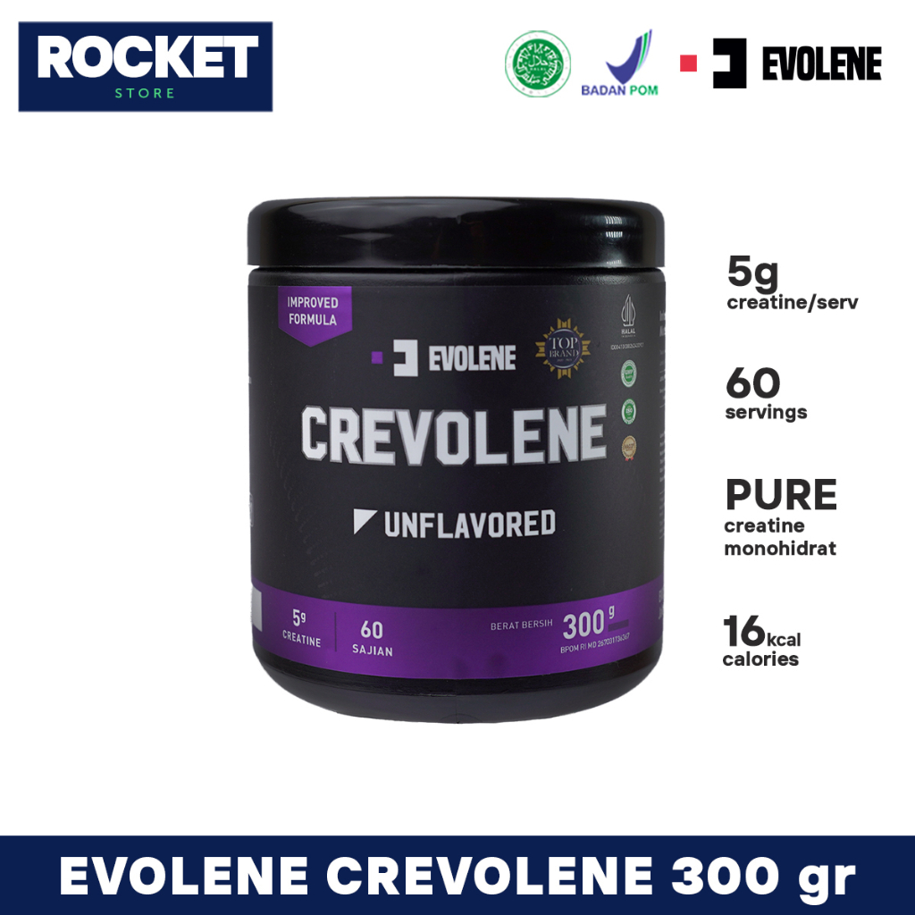 Evolene Crevolene Creapure 300 Gr - Suplemen Creatine Monohydrate