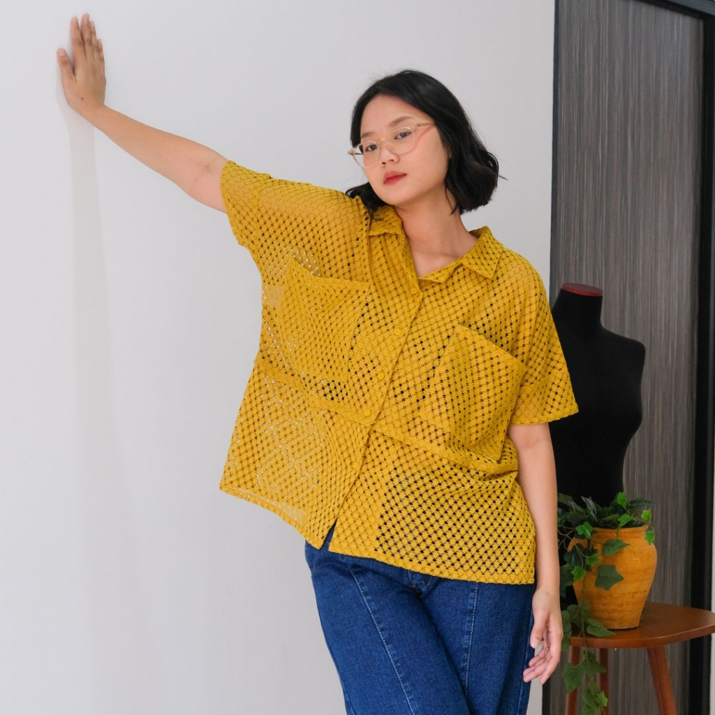 AGNI Yoda Shirt Yellow - Shirt (Kemeja) Wanita Kuning